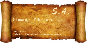 Simonyi Adrienn névjegykártya